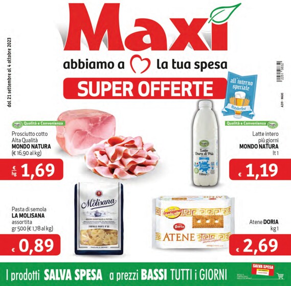 Volantino Maxì | Super offerte | 21/9/2023 - 4/10/2023