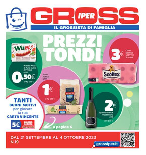 Volantino Gross Iper a Poirino | Prezzi tondi | 21/9/2023 - 4/10/2023