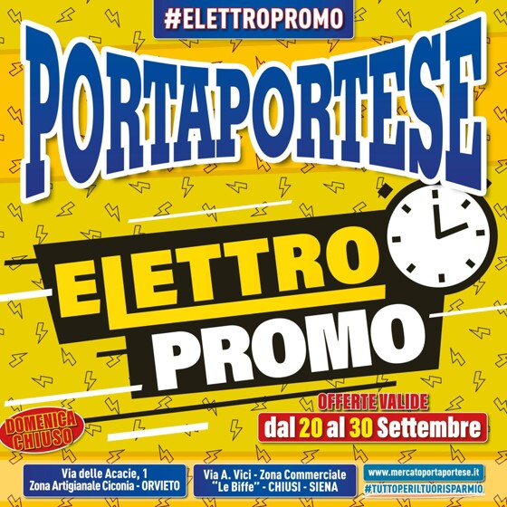 Volantino Mercato Porta Portese | Elettro promo! | 21/9/2023 - 30/9/2023