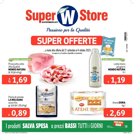 Volantino Super W | Super offerte | 21/9/2023 - 4/10/2023