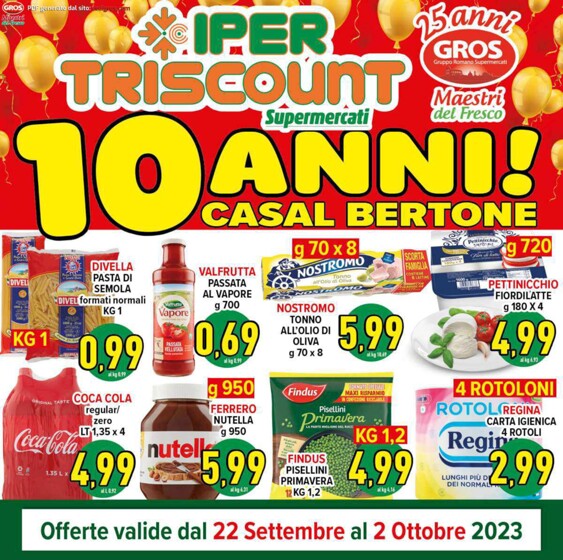 Volantino Iper Triscount | Offerte valide dal 22 settembre al 2 ottobre | 22/9/2023 - 2/10/2023