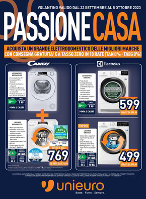 Offerte di Elettronica a Parma | PASSIONE CASA in Unieuro | 22/9/2023 - 5/10/2023