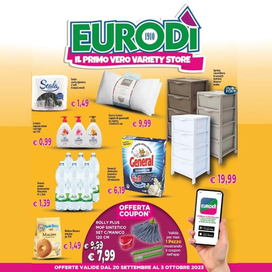 Volantino Eurodi | Il primo vero variety store! | 22/9/2023 - 3/10/2023