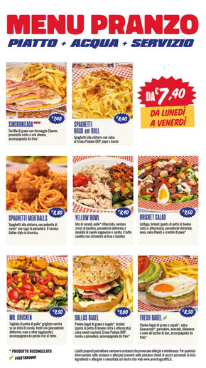 Offerte di Ristoranti a Parma | Menu pranzo in America Graffiti | 25/9/2023 - 29/9/2023