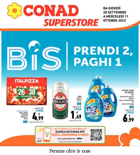 Offerte di Iper e super a Firenze | Prendi 2, paghi 1 in Conad Superstore | 28/9/2023 - 11/10/2023