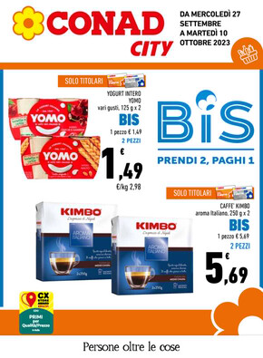 Volantino Conad City | Prendi 2, paghi 1 | 27/9/2023 - 10/10/2023