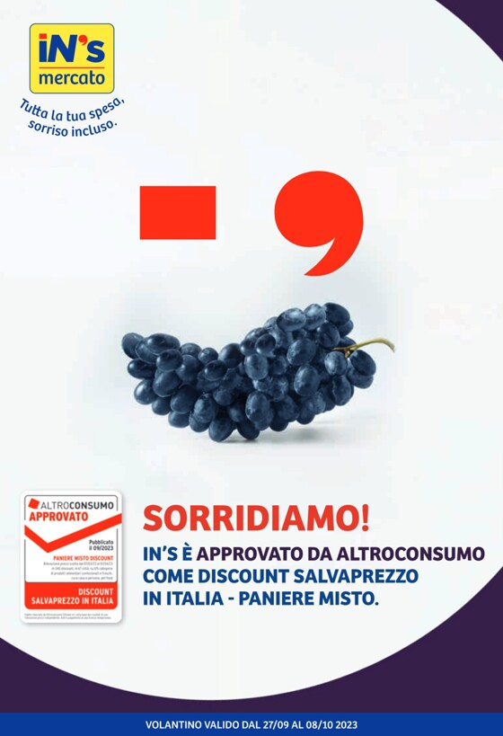 Volantino IN'S | Sorridiamo! | 27/9/2023 - 8/10/2023