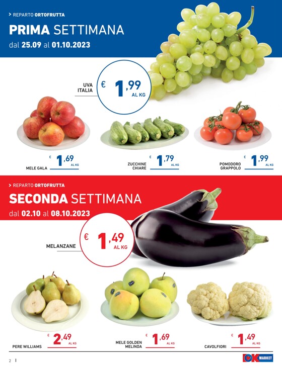 Volantino Ok Market | Grandi offerte! | 25/9/2023 - 8/10/2023