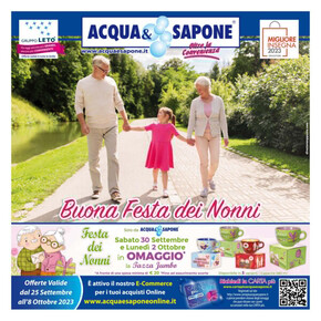 Volantino Acqua & Sapone | Buona Festa dei Nonni | 25/9/2023 - 8/10/2023