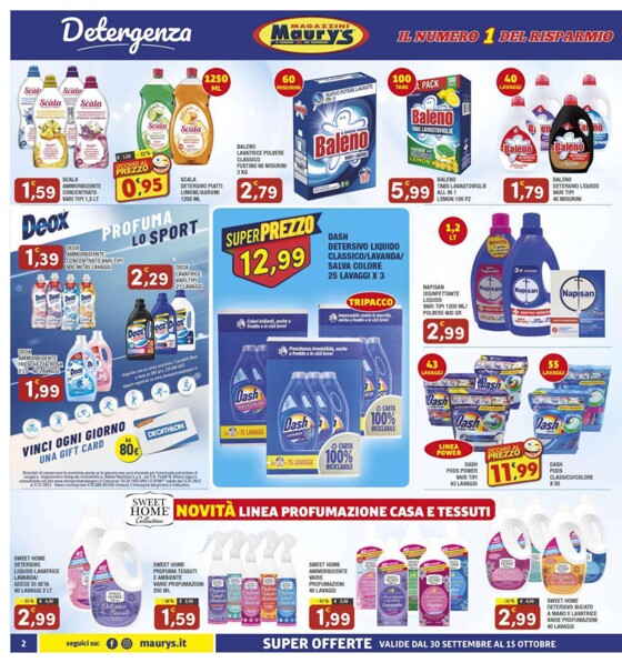 Volantino Maury's | Super sconti 30 40 50% | 30/9/2023 - 15/10/2023