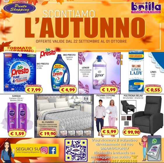 Volantino Punto Shopping Megastore | L'autunno! | 27/9/2023 - 1/10/2023