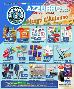 Volantino Azzurro Convenienza | Sconti d'autunno! | 28/9/2023 - 15/10/2023