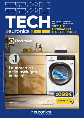 Offerte di Elettronica a Messina | Tech Speciale Asciugatrici AEG - Electrolux in Euronics | 28/9/2023 - 11/10/2023