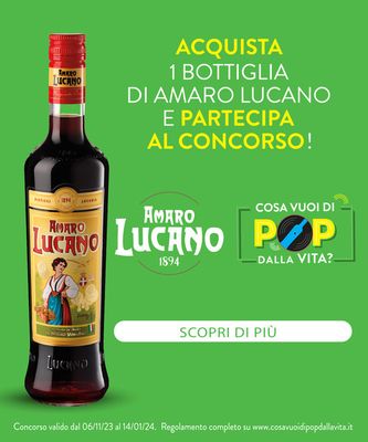 Volantino Amaro Lucano a Cerignola | Acquista una bottiglia e partecipa al concorso! | 6/11/2023 - 14/1/2024