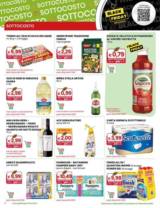 Volantino Gala | Sottocosto | 22/11/2023 - 5/12/2023