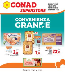 Volantino Conad Superstore a Pinerolo | Convenienza grande | 23/11/2023 - 3/12/2023