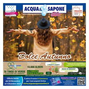 Offerte di Cura casa e corpo a Messina | Dolce autunno! in Acqua & Sapone | 20/11/2023 - 3/12/2023