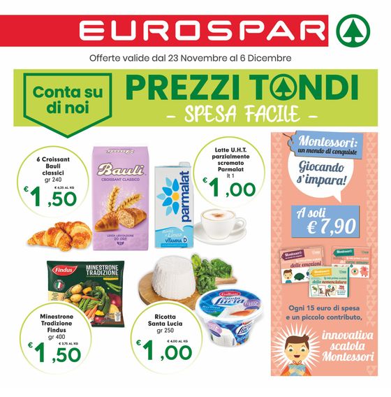 Volantino Eurospar a Milano | Conta su di noi | 23/11/2023 - 6/12/2023