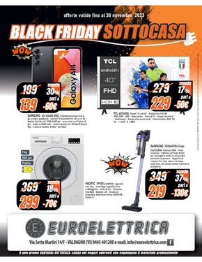 Offerte di Elettronica a Legnago | Black friday sottocasa in Euroelettrica | 22/11/2023 - 30/11/2023