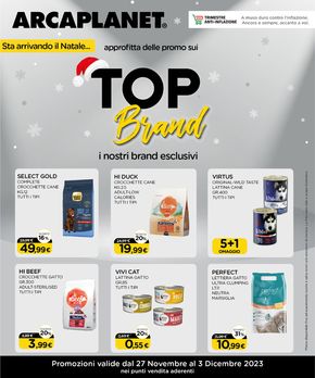 Volantino Arcaplanet a Reggio Emilia | Top Brand | 27/11/2023 - 3/12/2023
