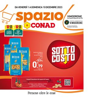 Offerte di Iper e super a Concorezzo | Sotto Costo in Spazio Conad | 1/12/2023 - 10/12/2023