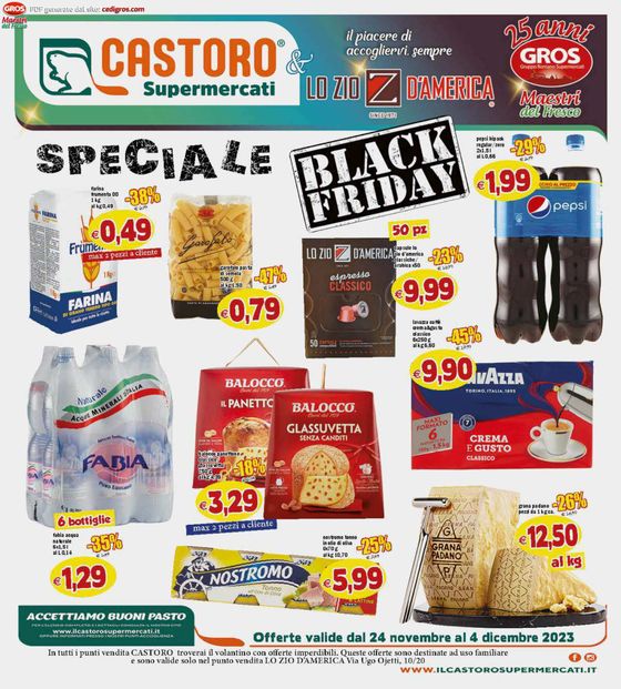 Volantino Il Castoro a Ostia | Black friday | 24/11/2023 - 4/12/2023