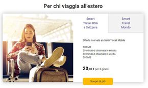 Offerte di Servizi a Vicenza | Per chi viaggia all'estero  in Tiscali Casa | 24/11/2023 - 1/12/2023