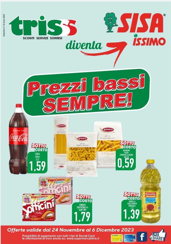 Volantino Supermercati Trisss a Napoli | Prezzi bassi sempre! | 27/11/2023 - 6/12/2023