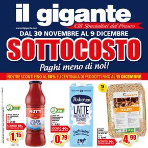 Offerte di Iper e super a Concorezzo | Sottocosto in Il Gigante | 30/11/2023 - 9/12/2023