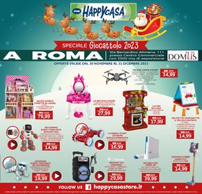 Offerte di Arredamento a Roma | Nuova Apertura a Roma - Speciale Giocattolo in Happy Casa Store | 30/11/2023 - 31/12/2023