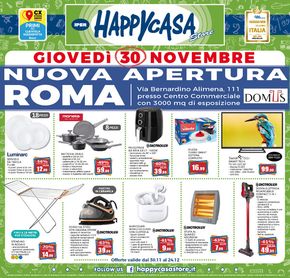 Volantino Happy Casa Store | Nuova Apertura a Roma  | 30/11/2023 - 24/12/2023
