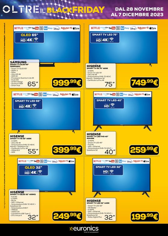 Volantino Euronics a Roma | Oltre il Black Friday | 30/11/2023 - 7/12/2023