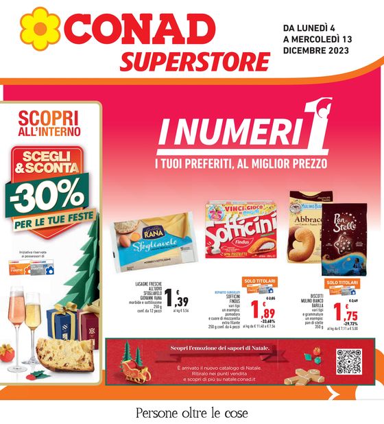 Volantino Conad Superstore a Torino | I numeri 1 | 4/12/2023 - 13/12/2023
