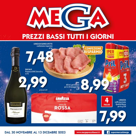 Volantino Supermercati Mega a Venezia | Confezione risparmio | 30/11/2023 - 13/12/2023