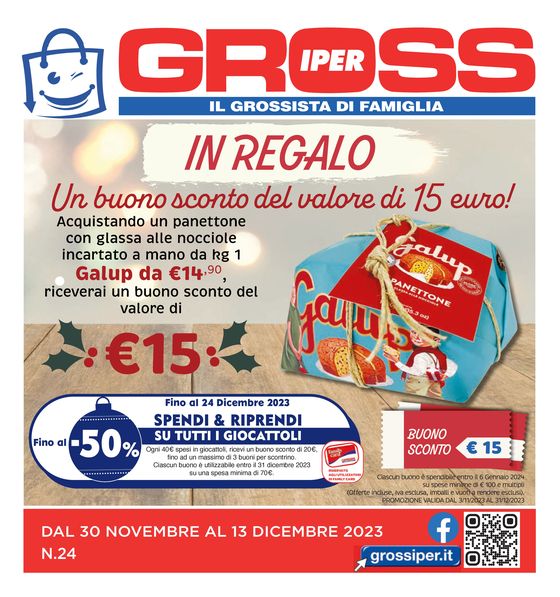 Volantino Gross Iper a Torino | Un regalo | 30/11/2023 - 13/12/2023