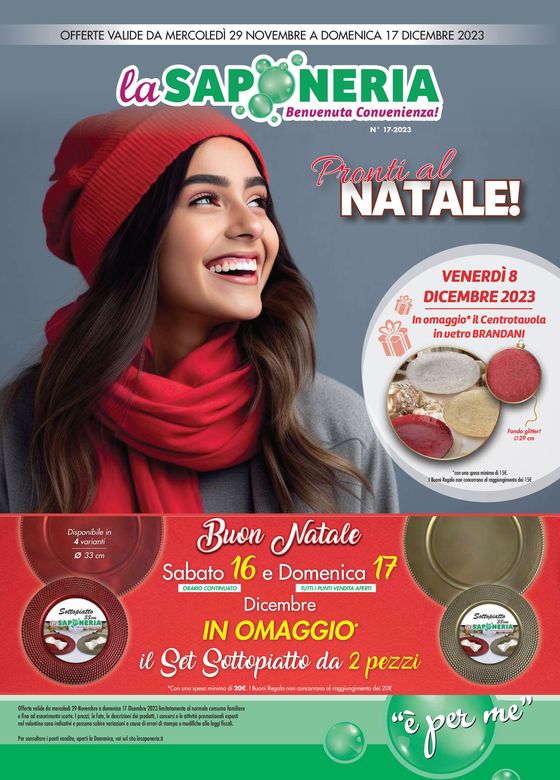 Volantino La Saponeria a Bologna | Pronti al natale! | 30/11/2023 - 17/12/2023