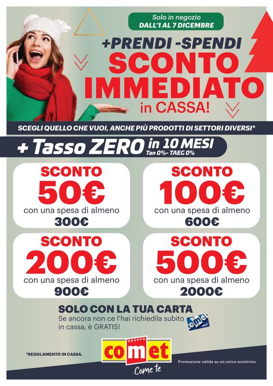 Volantino Comet a Parma | +Prendi -Spendi | 1/12/2023 - 7/12/2023