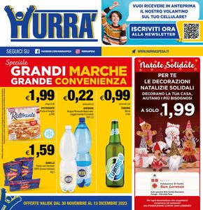 Offerte di Discount a Perugia | Grandi marchi in Hurrà Discount | 1/12/2023 - 13/12/2023