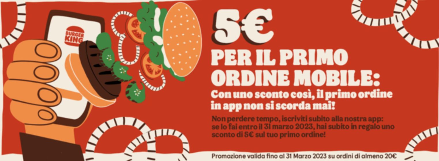 Volantino Burger King a Roma | 5Euro | 15/1/2024 - 30/6/2024