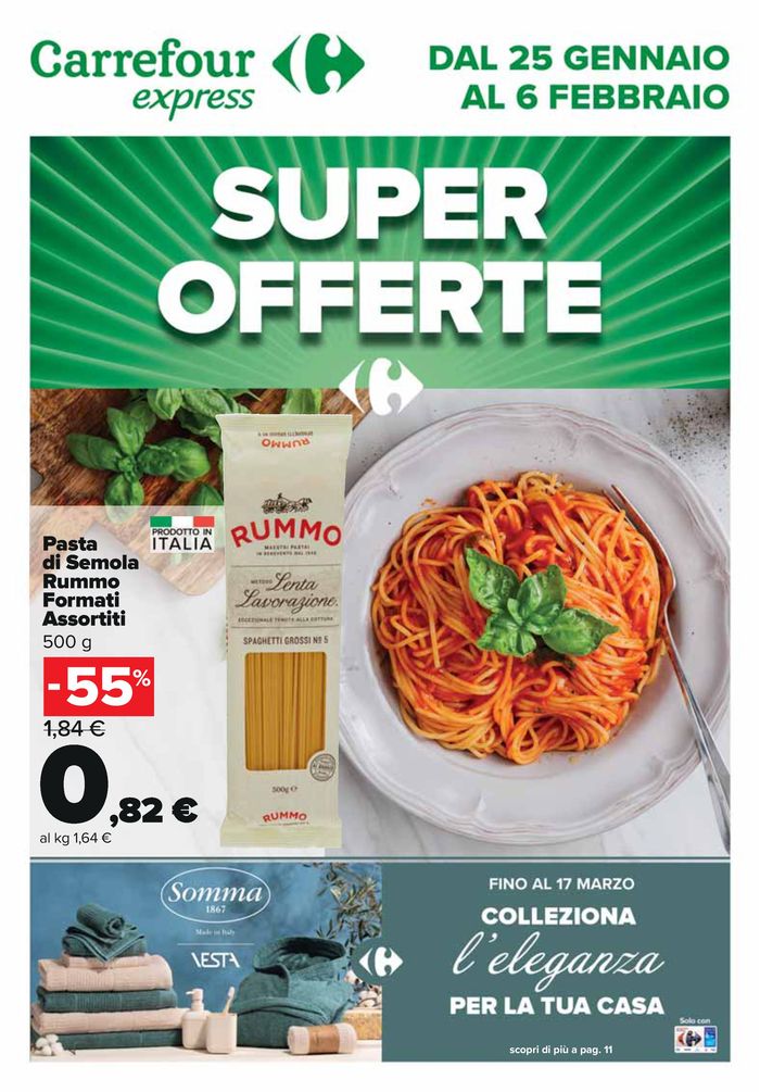 Offerte Pasta di semola a Novara nel volantino di iper supermercati -  PromoQui