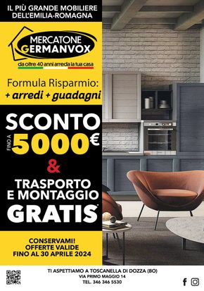 Offerte di Arredamento a Imola | Sconto fino a 5000€  in Mercatone Germanvox | 29/1/2024 - 30/4/2024