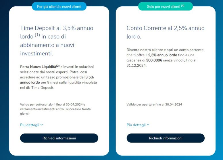 Volantino Deutsche Bank a Torino | Time Deposit al 3,5% | 14/2/2024 - 30/4/2024