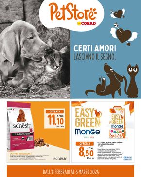 Volantino Pet Store Conad a Civitanova Marche | Certi amori lasciano il segno | 8/2/2024 - 6/3/2024