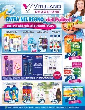 Volantino Vitulano Drugstore a Andria | Entra nel regno del Pulito!! | 21/2/2024 - 5/3/2024