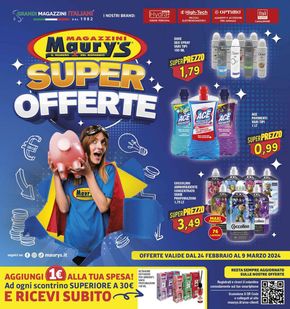 Offerte di Cura casa e corpo a Arezzo | Super offerte in Maury's | 24/2/2024 - 9/3/2024
