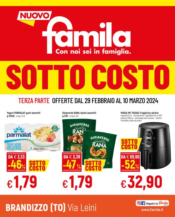 Volantino Famila a Torino | Sottocosto | 29/2/2024 - 10/3/2024