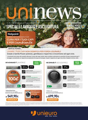 Offerte di Elettronica a Seregno | Speciale Lavaggio e asciugatura da Unieuro! in Unieuro | 28/2/2024 - 13/3/2024