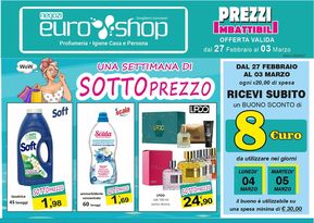 Offerte di Cura casa e corpo a Massafra | Prezzi imbattibili in Euro Shop | 27/2/2024 - 3/3/2024