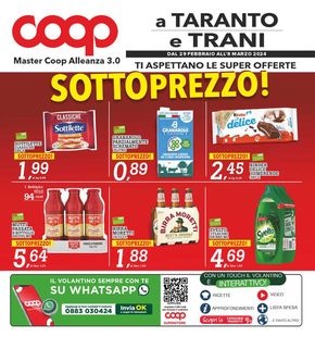Offerte di Iper e super a Taranto | Sotto prezzo! in Superstore Coop | 29/2/2024 - 8/3/2024