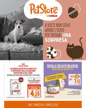 Offerte di Animali a Verona | A volte non serve aprire l'uovo per trovare una sorpresa in Pet Store Conad | 7/3/2024 - 3/4/2024